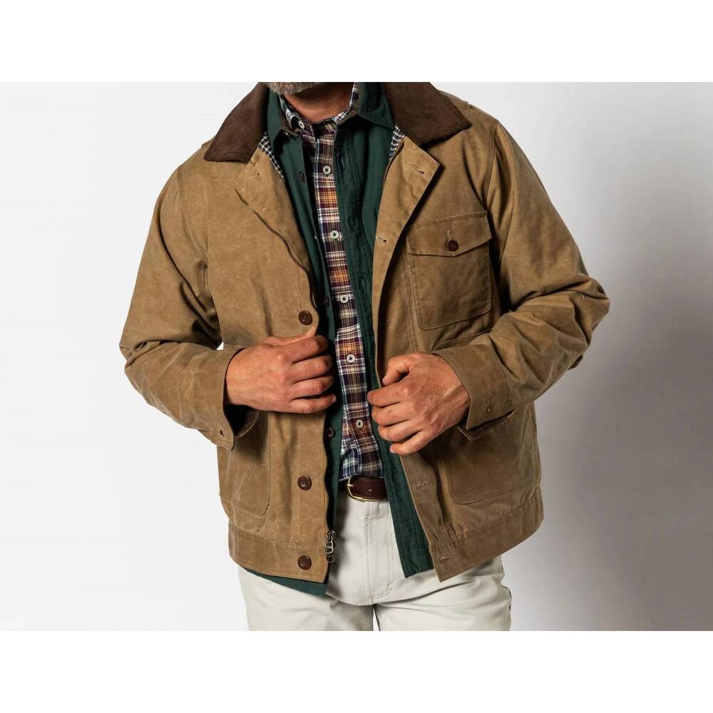 NEW DUCK HEAD waxed canvas duck rancher jacket in umber brown
